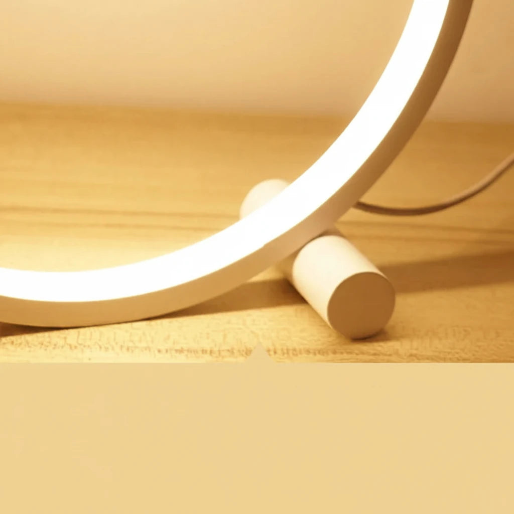 Runde LED Tischlampe 25 cm – Moderne dimmbare Nachttischlampe