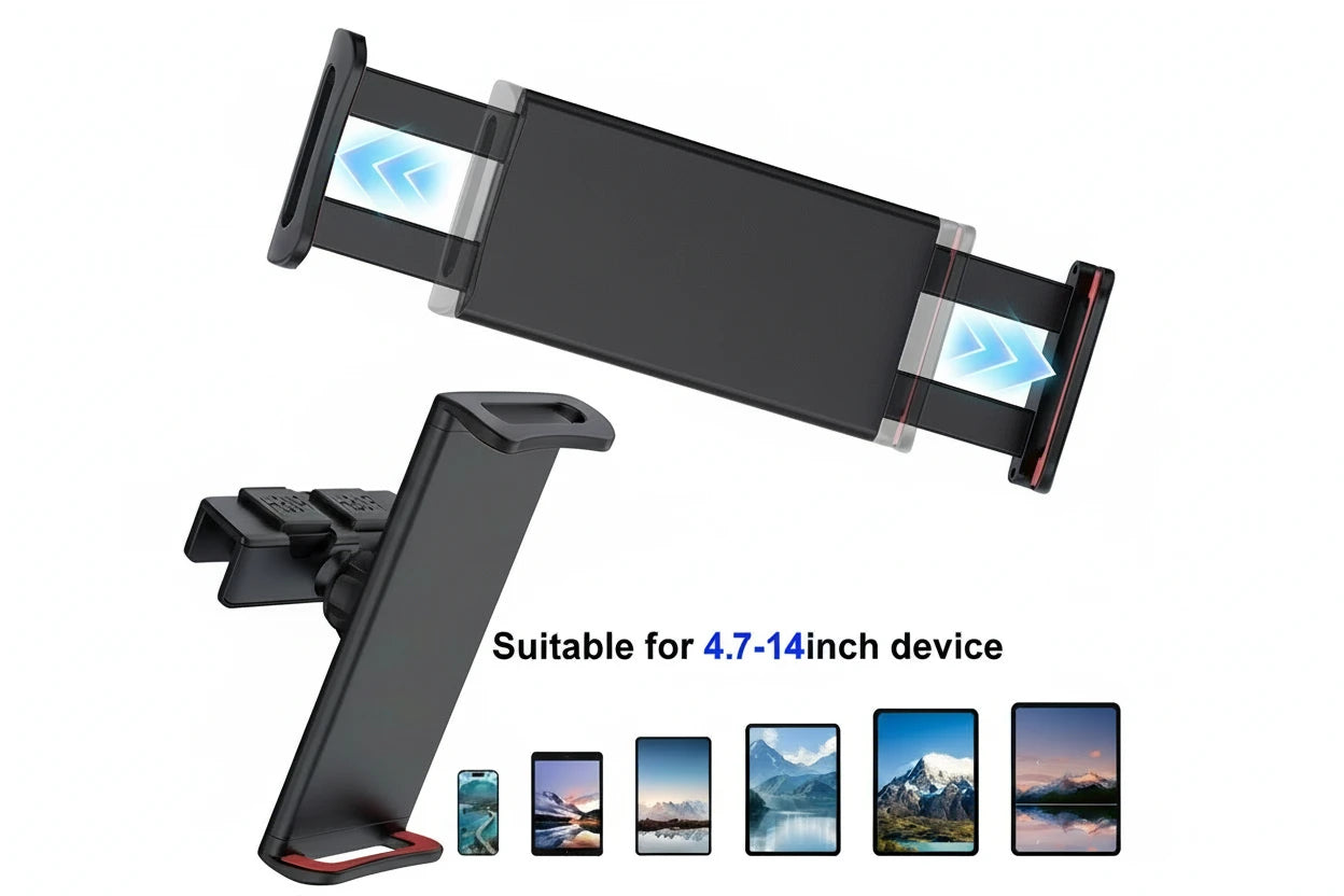 Tablet-Halter mit extra langem 80 cm Schwenkarm für flexible, freihändige Nutzung im Bett oder am Schreibtisch. Universell kompatibel (4–13 Zoll), stabiler Clip-Halt und individuell verstellbarer Winkel – ideal für Streaming, Lesen oder Videoanrufe.