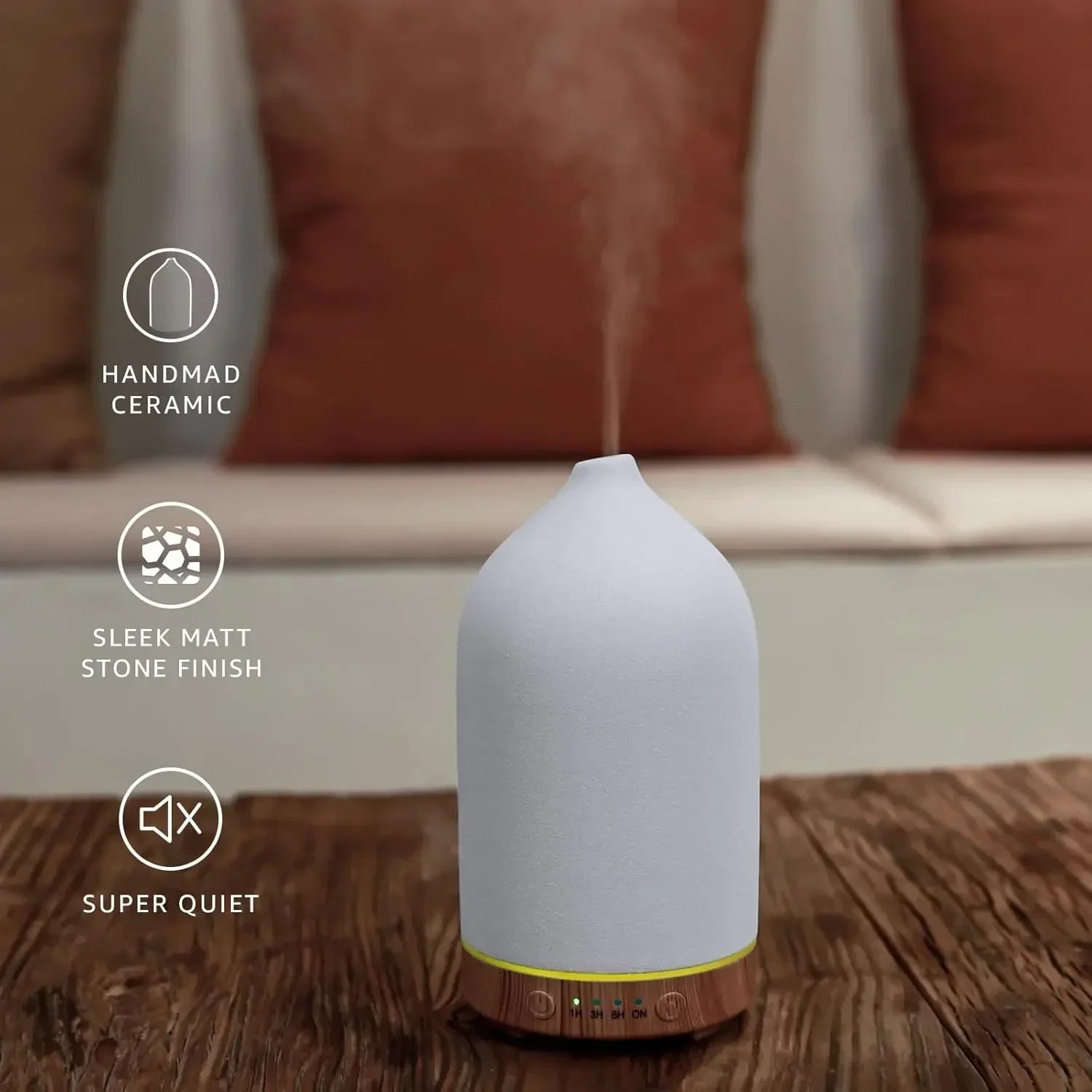 Keramik Aroma Diffuser – mehr Wohlbefinden und Ruhe im Home Office
Dieser stilvolle Aroma Diffuser kombiniert Duft, Luftbefeuchtung und sanfte Beleuchtung für eine entspannte Arbeitsumgebung. Die Ultraschall-Technologie sorgt für leisen Betrieb und gleichmäßige Verteilung ätherischer Öle. Perfekt für mehr Fokus, Entspannung und ein angenehmes Raumklima im Home Office.