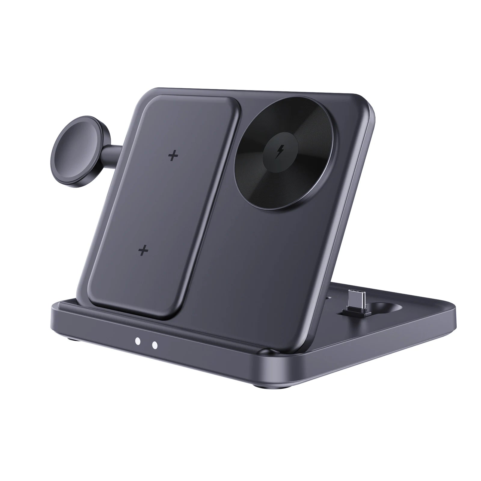 3-in-1 Wireless Charger für Samsung Galaxy Smartphone, Watch & Buds – kabellos, schnellladend, kompakt und ideal für Büro, Zuhause oder Reisen.