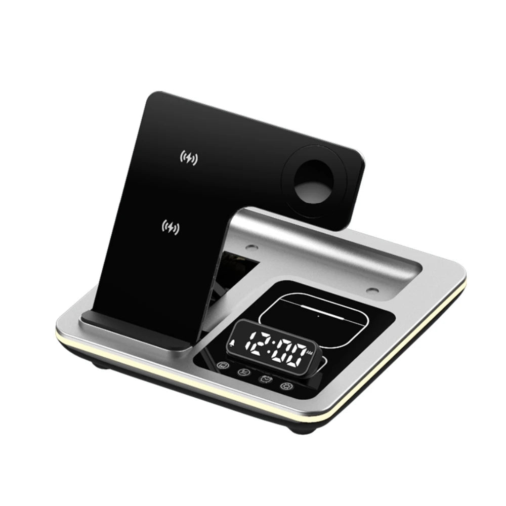 5-in-1 Kabellose Schnellladestation mit Warmlicht für Apple AirPods, iWatch & iPhone