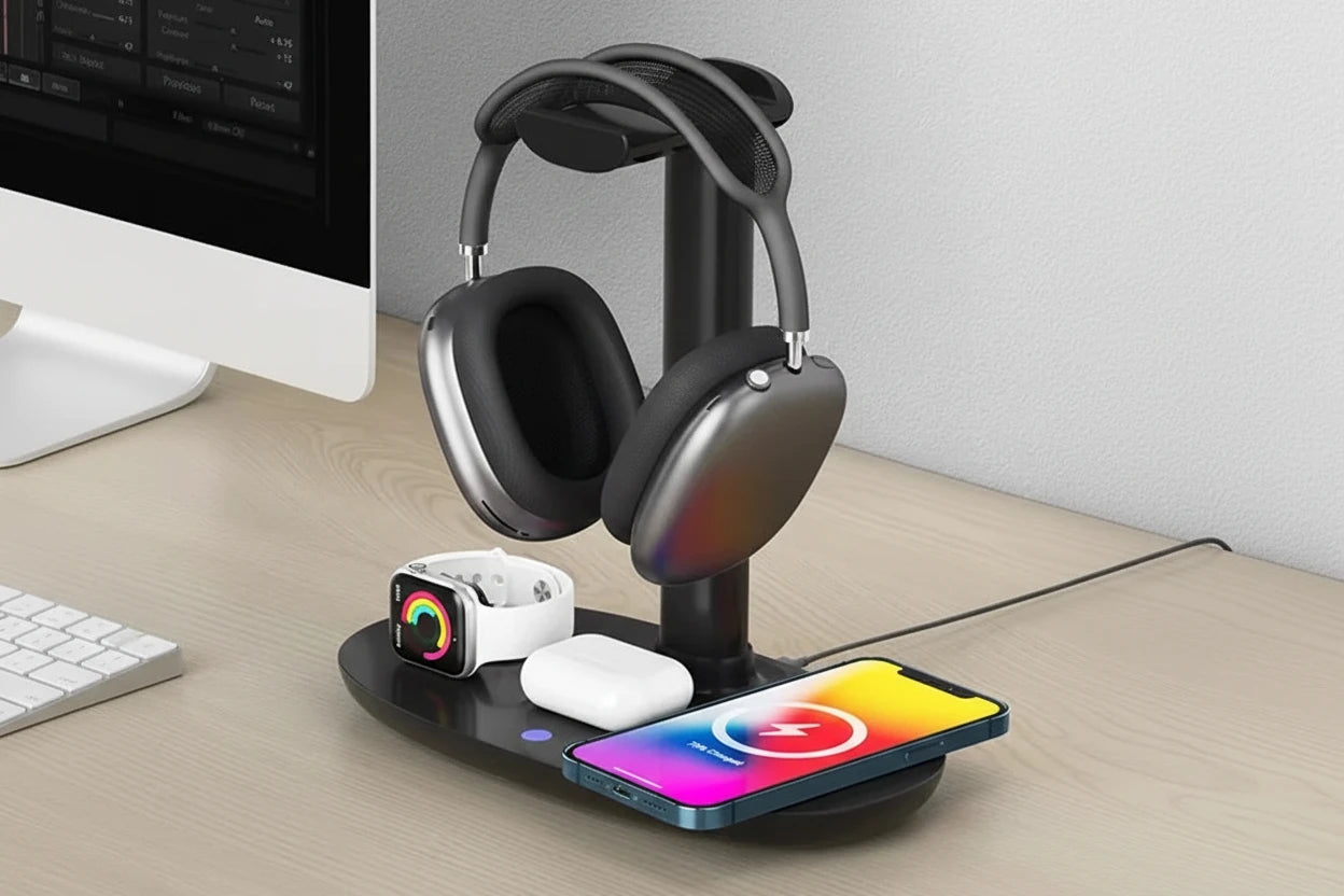 Stilvoller Headset-Halter für AirPods Max und Bluetooth-Kopfhörer | Smarter Home Office