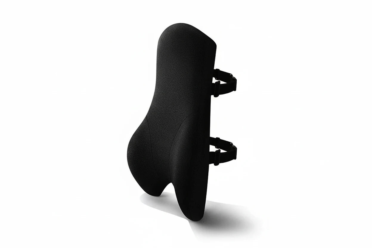 Ergonomisches Lendenstützkissen für Bürostühle, Sessel oder Relaxstühle. Unterstützt die Wirbelsäule, verbessert die Sitzhaltung und sorgt dank atmungsaktivem, abnehmbarem Bezug für komfortables, hygienisches Sitzen