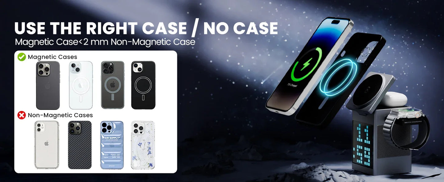 6-in-1 Faltbares Magnetisches Wireless Ladegerät