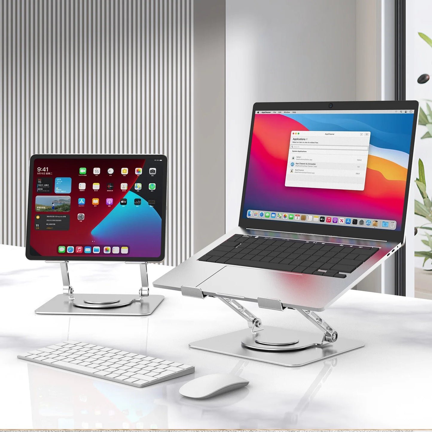 Aluminium Laptop Ständer – Verstellbar & 360° Drehbar