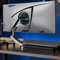 Höhenverstellbare Monitorhalterung mit Gasdruckarm für ergonomisches Arbeiten. Geeignet für 13–32 Zoll Monitore, stabil, flexibel einstellbar und platzsparend – ideal für Büro, Homeoffice und Gaming.