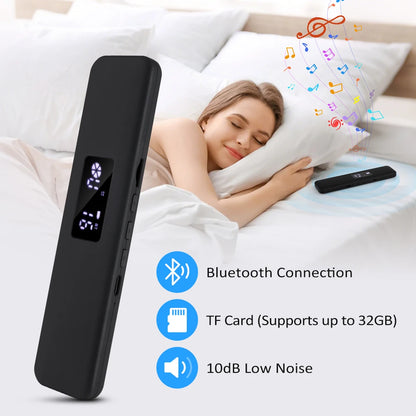 Kabelloser Knochenleitungs-Lautsprecher für unter das Kissen – sorgt für entspannten Klang ohne Ohrdruck. Mit Bluetooth 5.0, TF-Karten-Support, Sleep-Timer und kompakter Bauweise ideal für Zuhause, Hotel oder Reisen.