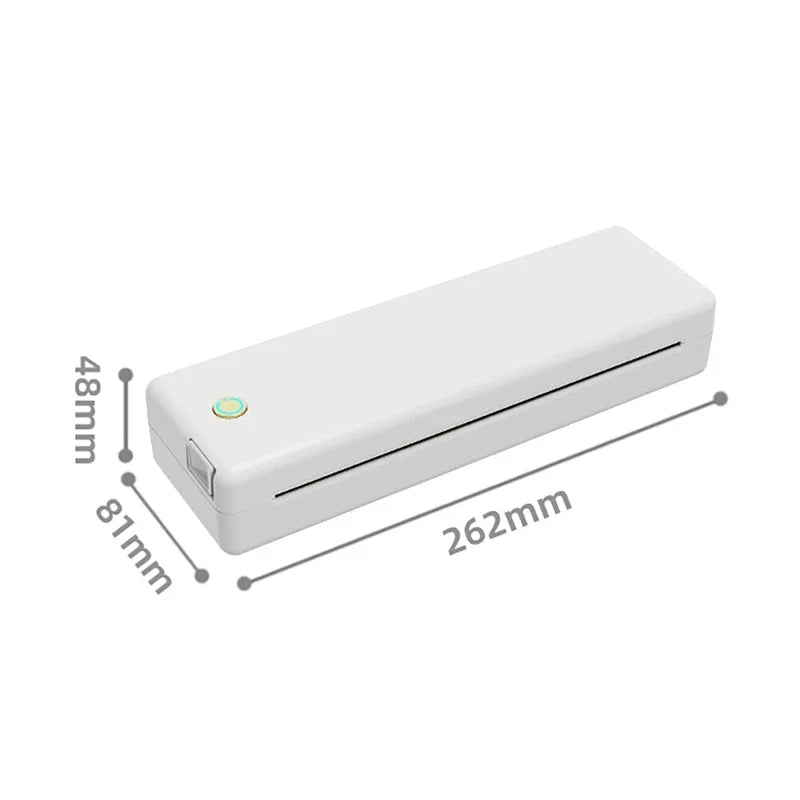 Tragbarer A4 Thermodrucker mit Bluetooth – kabelloses Drucken ohne Tinte