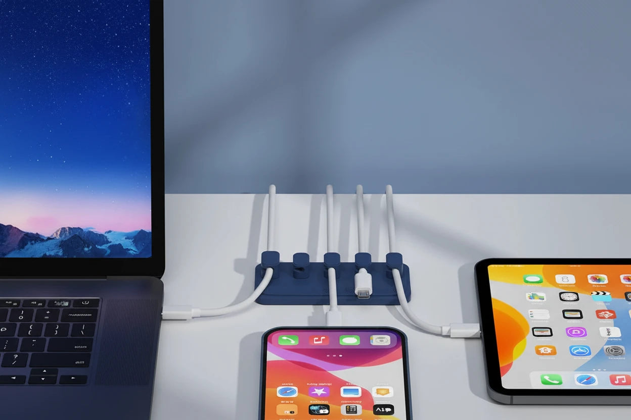 5er-Set Magnetische Kabelclips – Kabelhalter für Schreibtisch, Wand, Büro & Auto