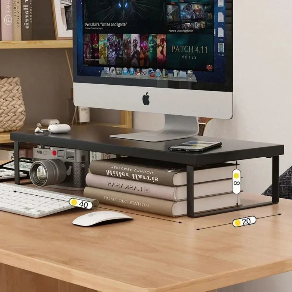 Ergonomische Monitorbasis mit Stauraum für Büro und Homeoffice. Hebt den Bildschirm auf Augenhöhe, schafft Platz für Tastatur und Zubehör, stabil und platzsparend. Einfach zu montieren und sofort einsatzbereit.