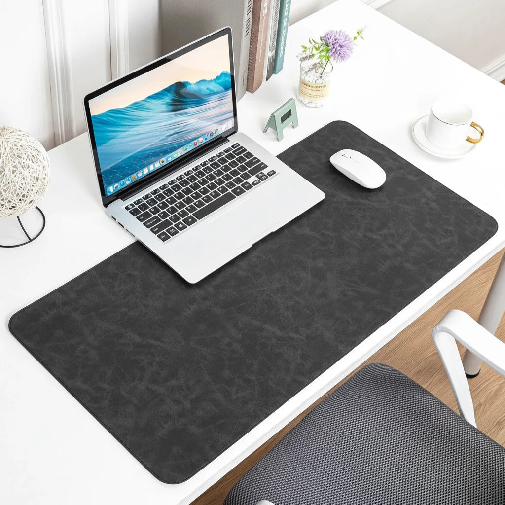 Große Schreibtischunterlage aus Leder – perfektes Setup für dein Home Office
Diese elegante Schreibtischunterlage aus Kunstleder kombiniert Schutz, Komfort und modernes Design. Die glatte Oberfläche ermöglicht präzise Mausbewegungen und ein angenehmes Schreibgefühl, während sie deinen Schreibtisch vor Abnutzung schützt. Perfekt für ein stilvolles und produktives Home Office.