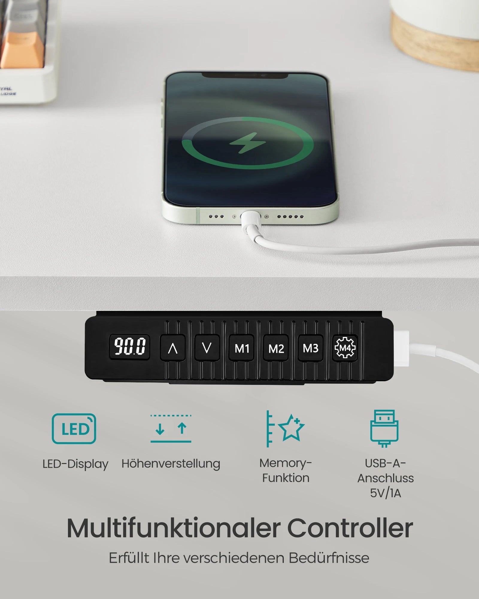 Höhenverstellbarer Schreibtisch elektrisch – mehr Komfort und Produktivität im Home Office
Dieser ergonomische Schreibtisch mit elektrischer Höhenverstellung sorgt für flexibles Arbeiten im Sitzen und Stehen. Dank stabiler Bauweise, leisem Motor und Speicherfunktionen passt er sich perfekt deinem Arbeitsalltag an. Ideal für ein modernes, gesundes und produktives Home Office.