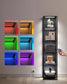Vielseitiges Bücherregal mit LED-Beleuchtung für Wohnzimmer, Schlafzimmer, Küche oder Büro. Mit individuell einstellbaren LED-Farben, stabilem Stahlrahmen und kratzfesten Regalböden bietet es viel Stauraum auf kompaktem Raum. Modern, langlebig und einfach zu montieren.
