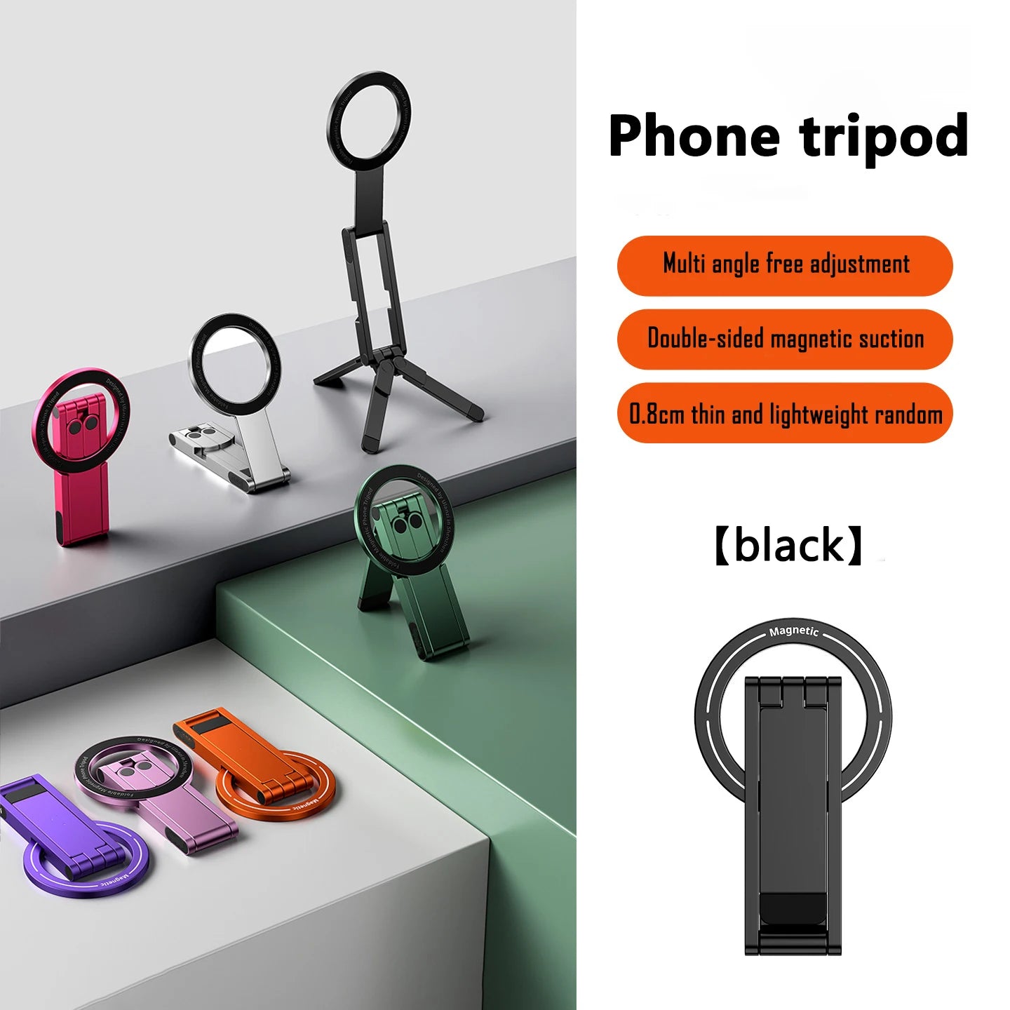 Multi-Achsen verstellbarer Handyhalter für maximalen Komfort und perfekte Sicht | Smarter Home Office schwarz