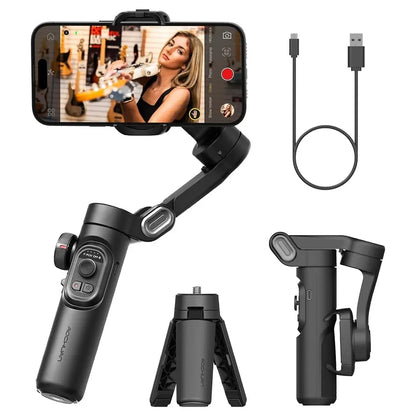 AOCHUAN 3-Achsen Handheld Gimbal Stabilizer – SmartXE für iPhone & Android mit KI-Gesichtserkennung