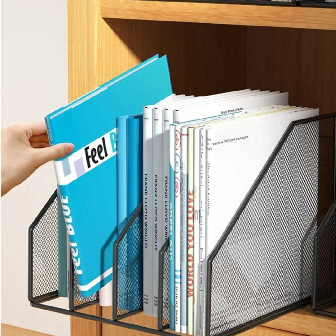 Metall-Aktenhalter Büro Tischregal – Stehender Dokumenten-Organizer