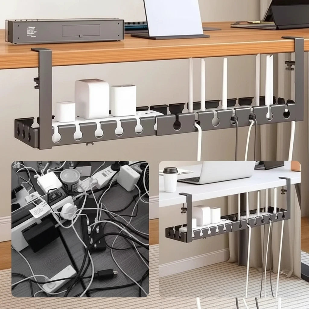 Ausziehbarer Kabel Organizer für Schreibtisch – Kabelmanagement ohne Bohren
