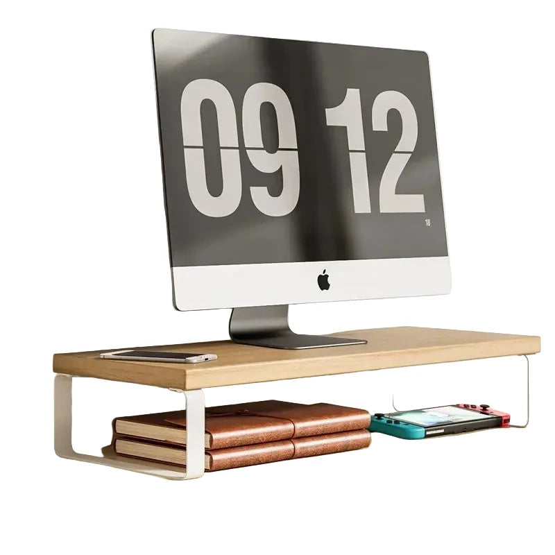 Ergonomische Monitorbasis mit Stauraum für Büro und Homeoffice. Hebt den Bildschirm auf Augenhöhe, schafft Platz für Tastatur und Zubehör, stabil und platzsparend. Einfach zu montieren und sofort einsatzbereit.