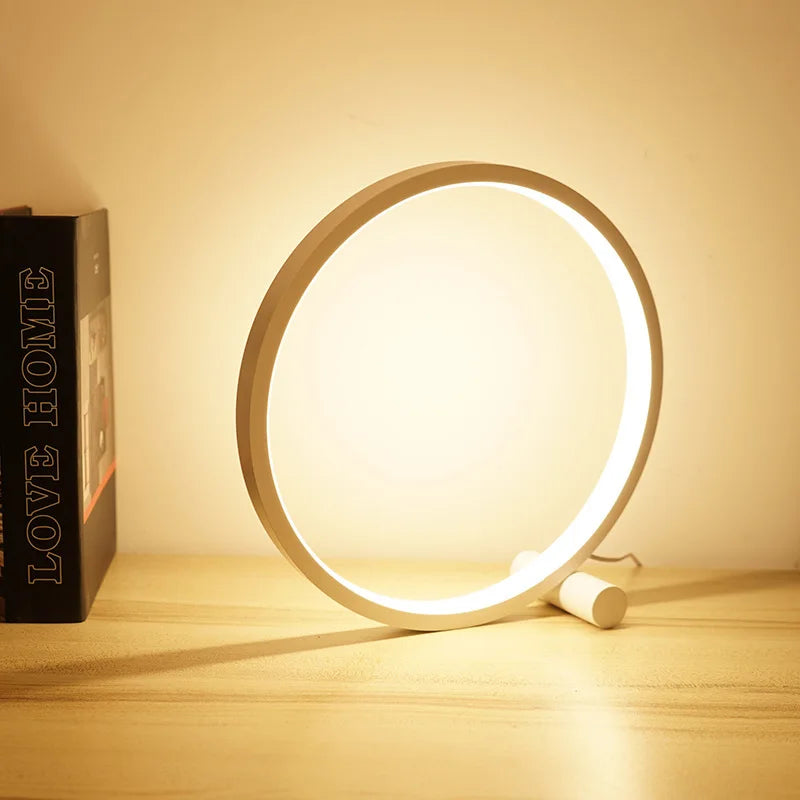 Runde LED Tischlampe 25 cm – Moderne dimmbare Nachttischlampe