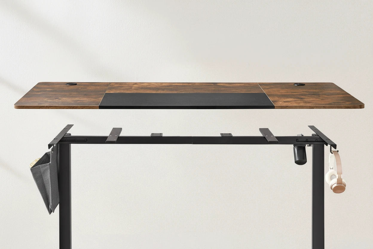 Elektrischer höhenverstellbarer Schreibtisch – mehr Platz und Komfort im Home Office
Dieser große, ergonomische Schreibtisch ermöglicht dir den einfachen Wechsel zwischen Sitzen und Stehen. Dank robuster Bauweise, leisem Motor und integrierten Organisationslösungen ist er ideal für ein modernes, produktives Home Office mit viel Arbeitsfläche