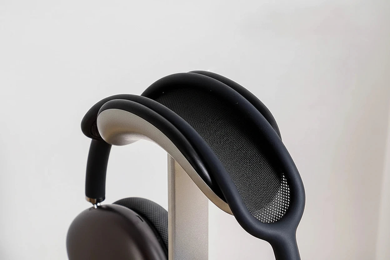 Eleganter Kopfhörerständer aus Aluminiumlegierung für  AirPods Max. Stabiler Desktop-Stand mit rutschfesten Silikonpads – ideal für Schreibtisch, Gaming-Setup oder Homeoffice