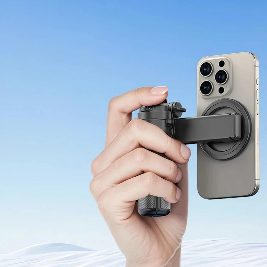 Praktisches&nbsp;Selfie-Tool&nbsp;für&nbsp;Live-Streaming, Videoaufnahmen und mobile Fotografie, kompatibel mit&nbsp;Magsafe-Handys. Kompakt, leicht und vielseitig einsetzbar.
