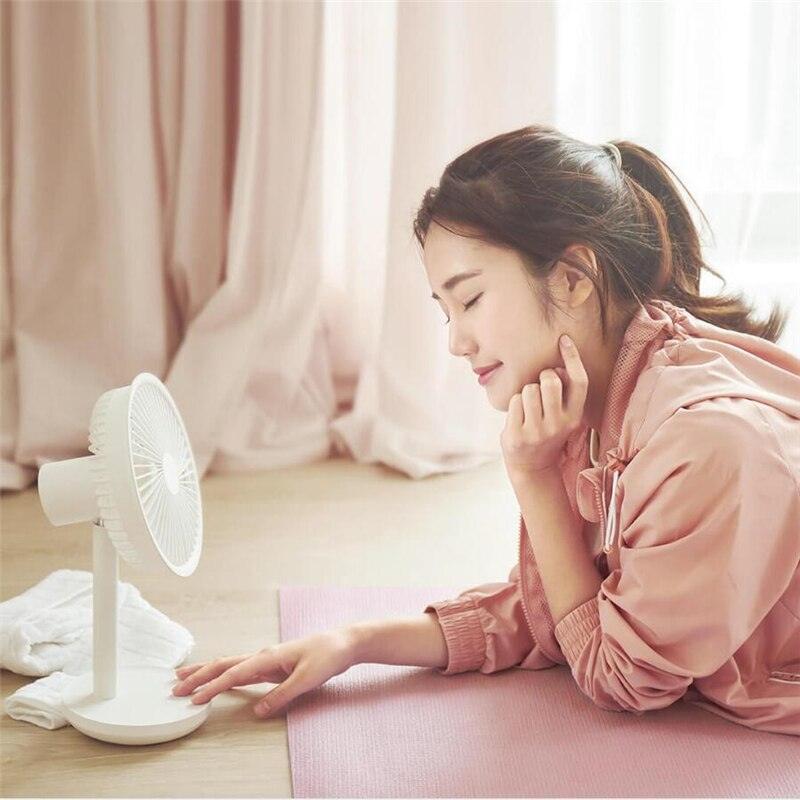 Mobiler Schreibtisch Ventilator mit integriertem Licht und wiederaufladbarem Akku (4000mAh) um 60 Grad drehbar - Smarter Home Office - Home Office Zubehör und Ausstattung für Remote Arbeiter