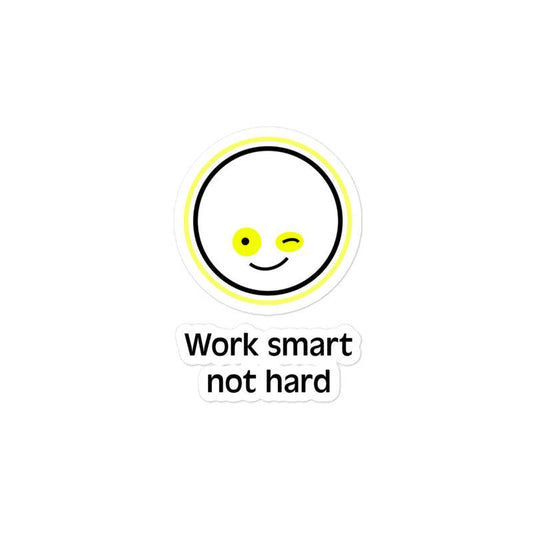 Aufkleber "Work smart not hard" Snowflake Edition - Smarter Home Office - Smartes Arbeiten im Home Office und Unterwegs