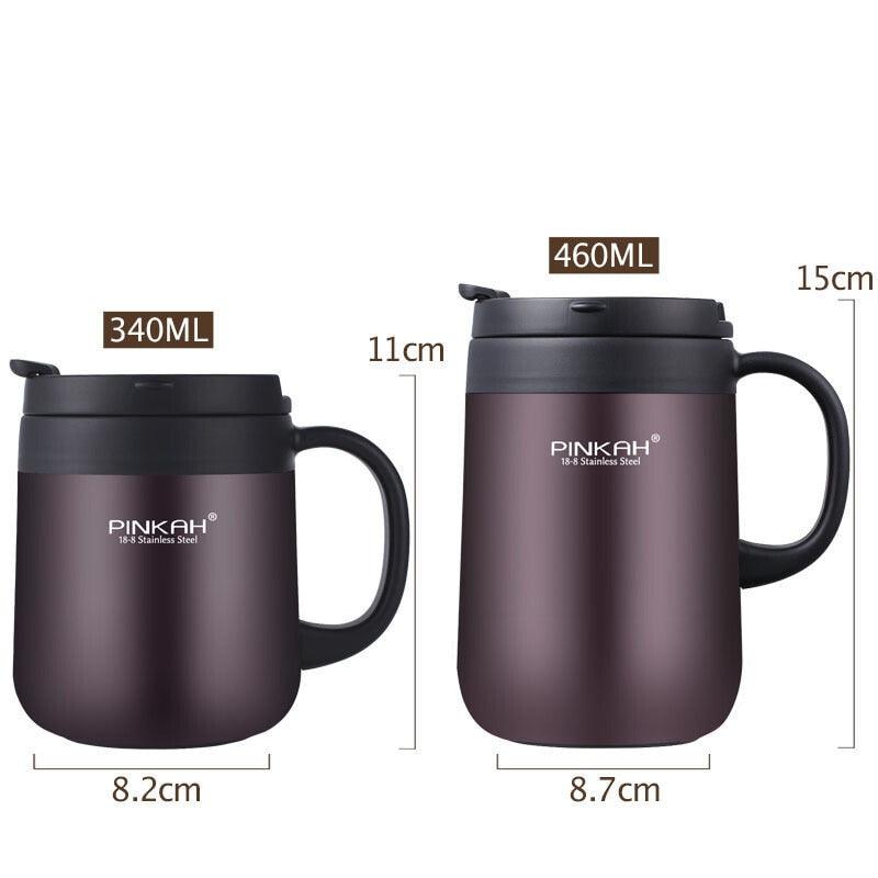 Thermotasse mit Deckel aus rostfreiem Stahl
