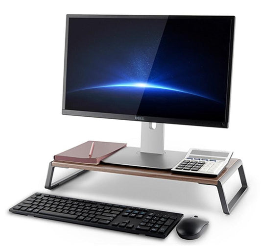 ID-20 Monitor-/Bildschirmständer aus Aluminium und Holz - Smarter Home Office - Smartes Arbeiten im Home Office und Unterwegs