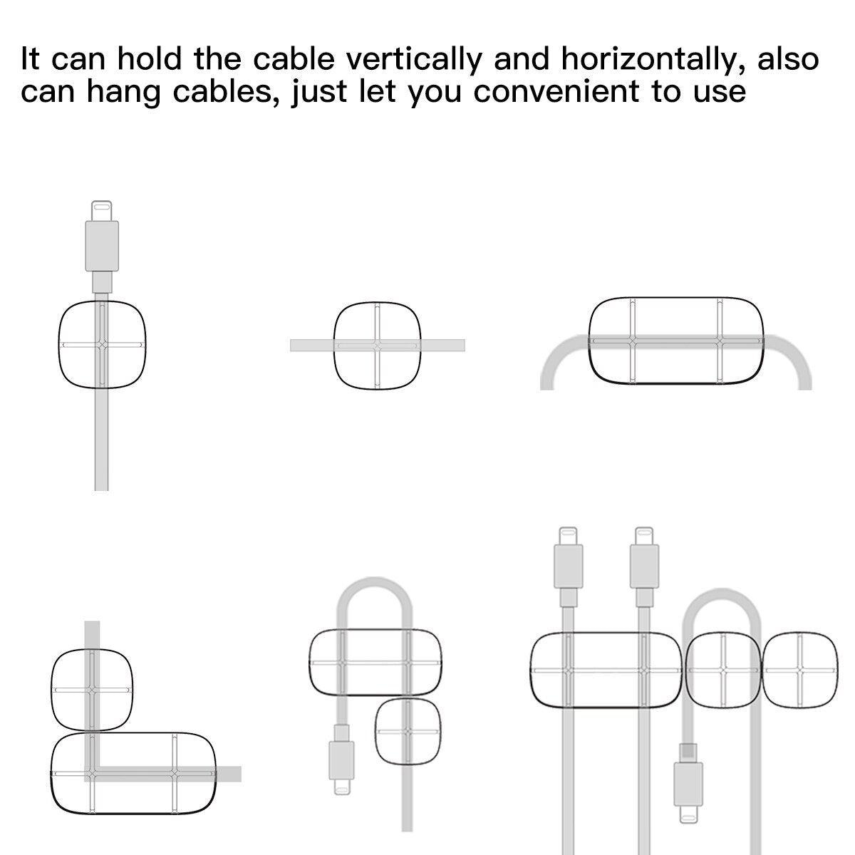 Flexible USB Kabelhalter Clips (3 Stk) - Smarter Home Office - Smartes Arbeiten im Home Office und Unterwegs