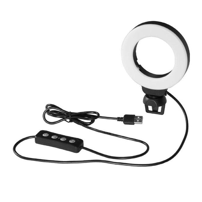 Kompaktes Mini LED Video Ringlicht mit Clip - Smarter Home Office - Home Office Zubehör und Ausstattung für Remote Arbeiter